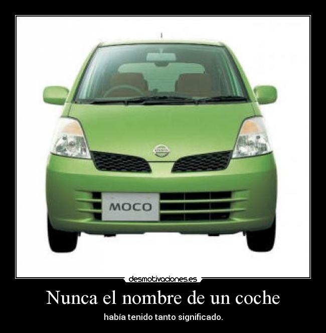 Nunca el nombre de un coche - 