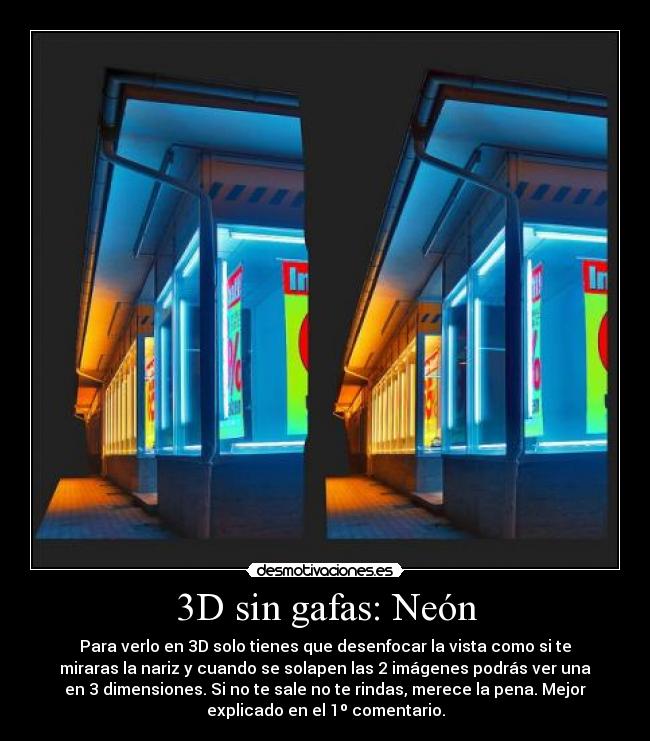 3D sin gafas: Neón -