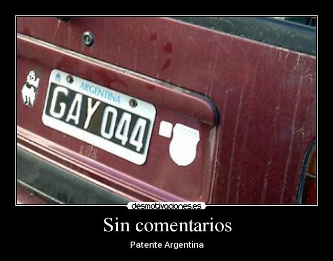 Sin comentarios - Patente Argentina