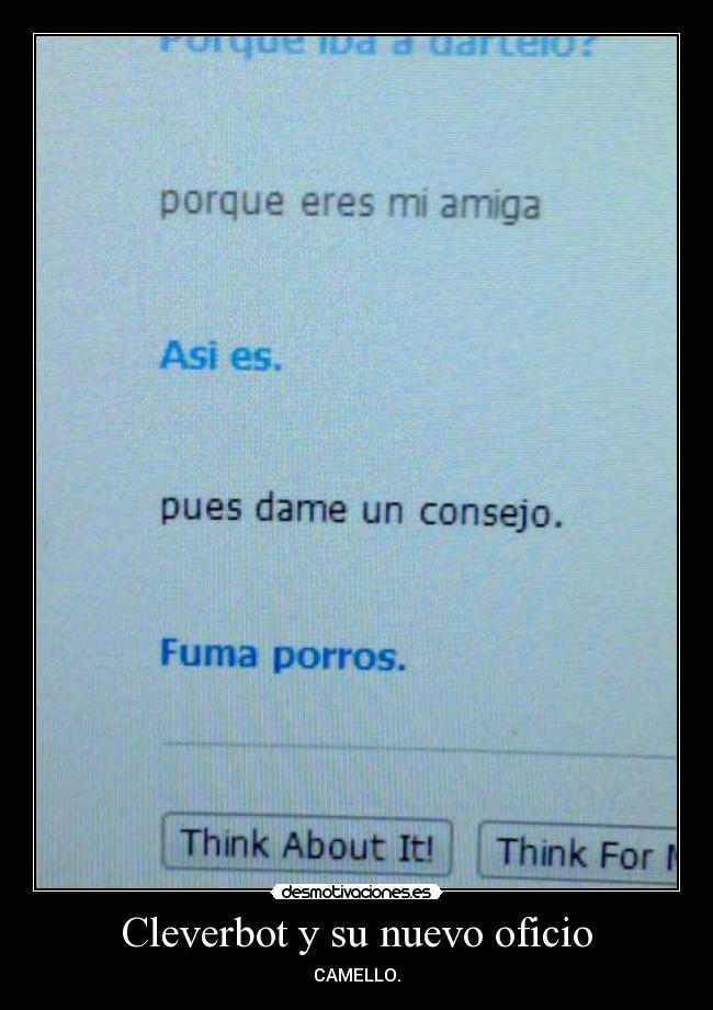 carteles cleverbot nuevo oficio desmotivaciones