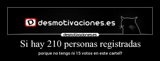 Si hay 210 personas registradas - 