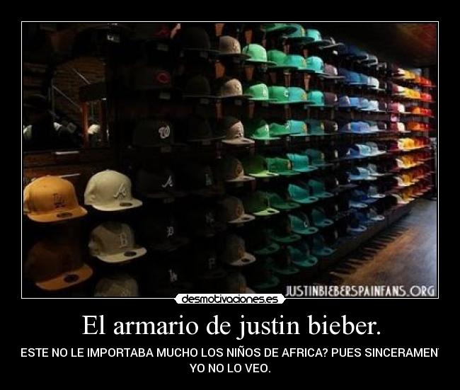 El armario de justin bieber. -