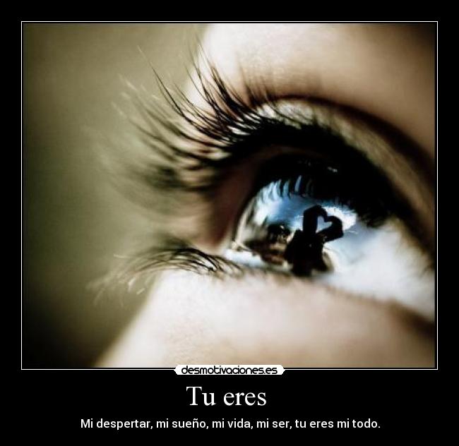 Tu eres - Mi despertar, mi sueño, mi vida, mi ser, tu eres mi todo.