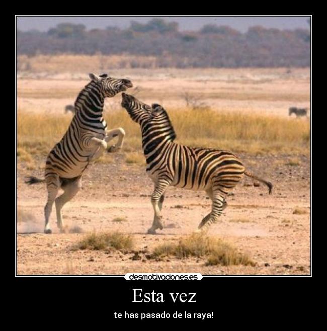 Esta vez - te has pasado de la raya!