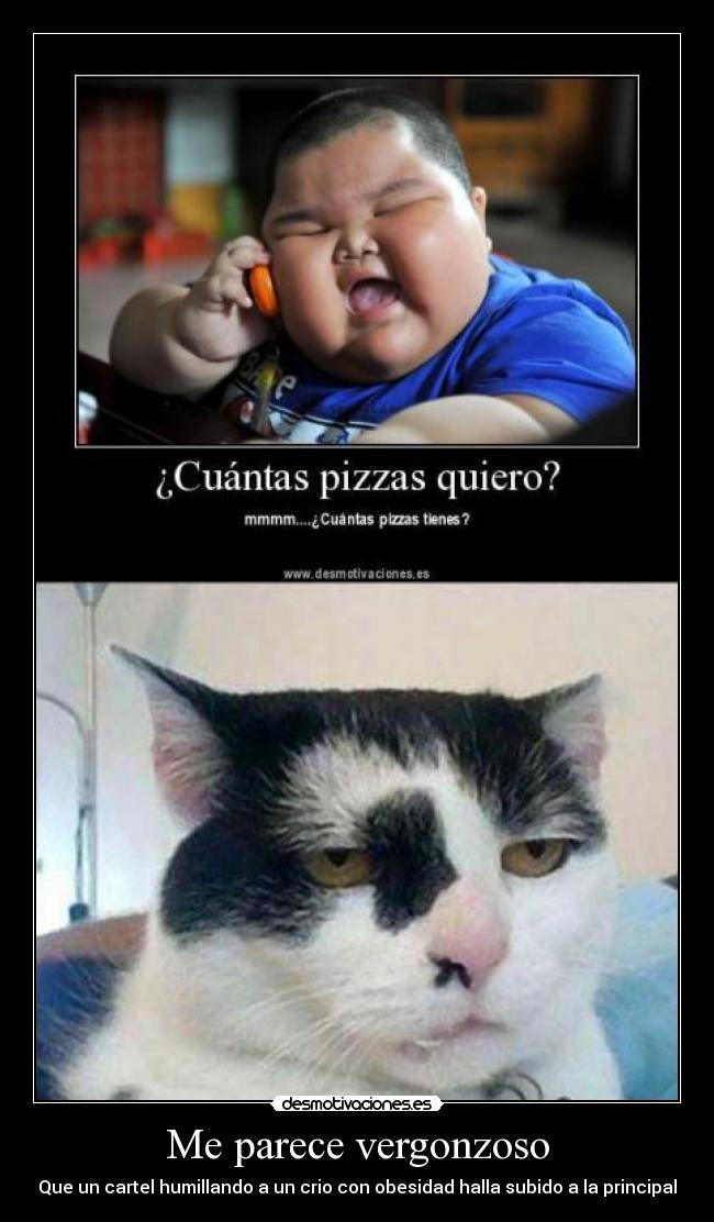 carteles parece vergonzoso que cartel humillando crio con obesidad halla subido principal desmotivaciones