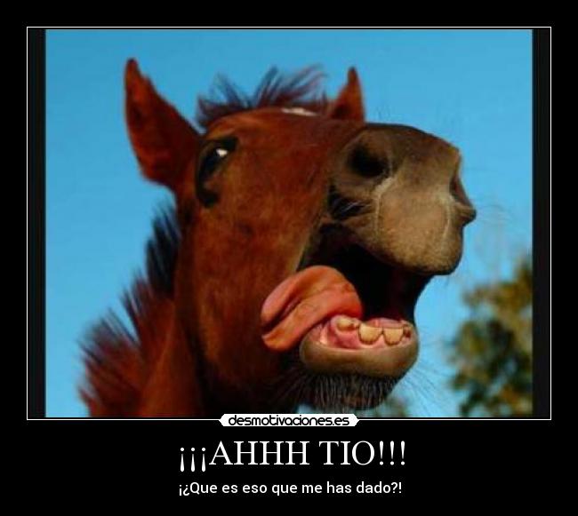¡¡¡AHHH TIO!!! - ¡¿Que es eso que me has dado?!