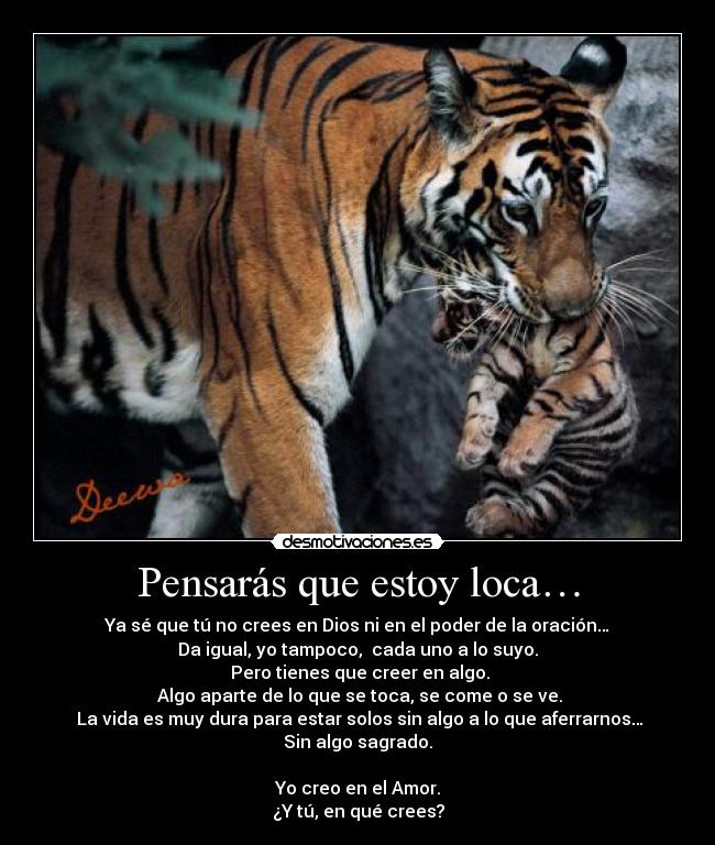 Pensarás que estoy loca… -