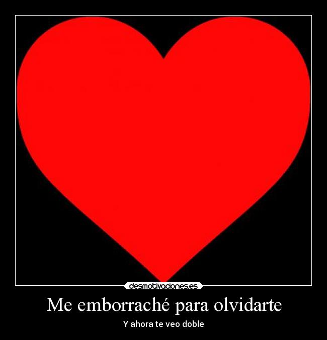 Me emborraché para olvidarte - Y ahora te veo doble