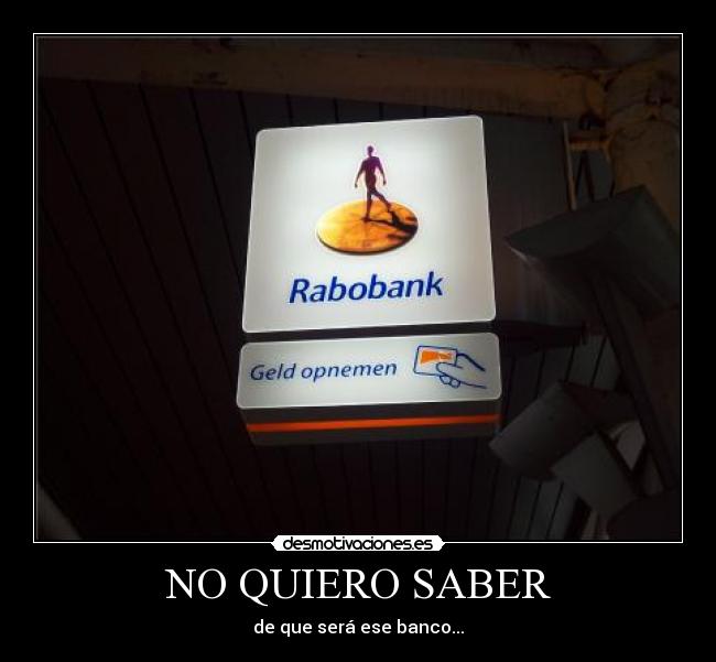 NO QUIERO SABER - 