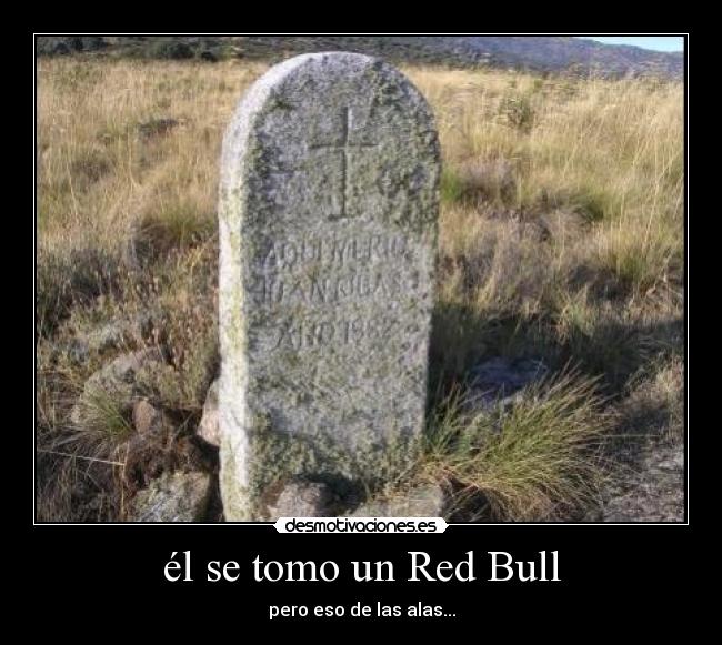 él se tomo un Red Bull - pero eso de las alas...