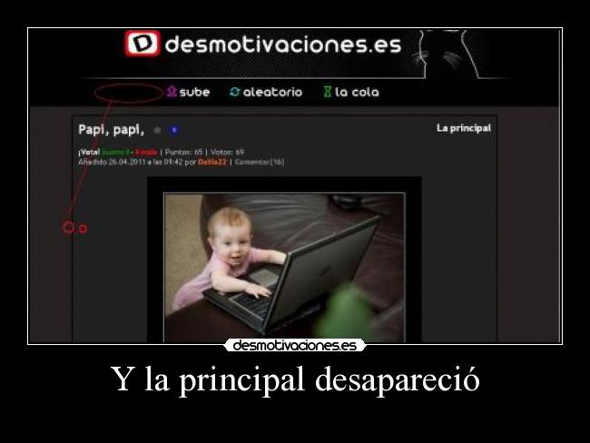 Y la principal desapareció -