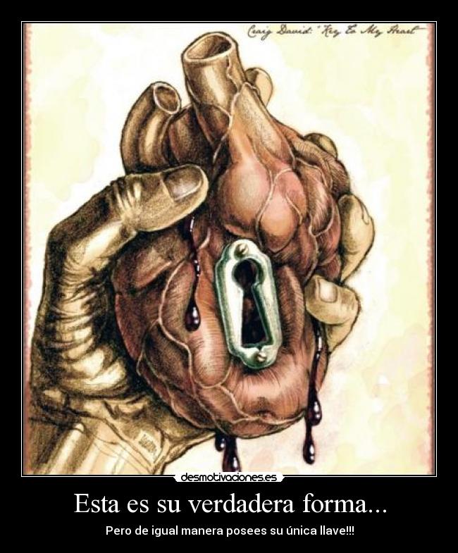 Esta es su verdadera forma... - Pero de igual manera posees su única llave!!!