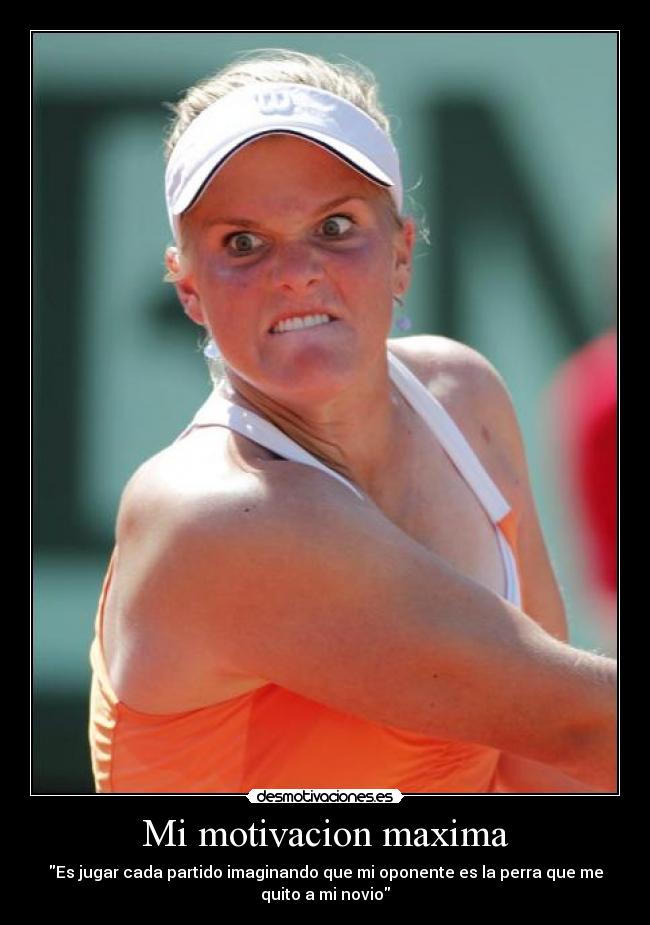 carteles tenis chica perra novio pelota xd lol desmotivaciones