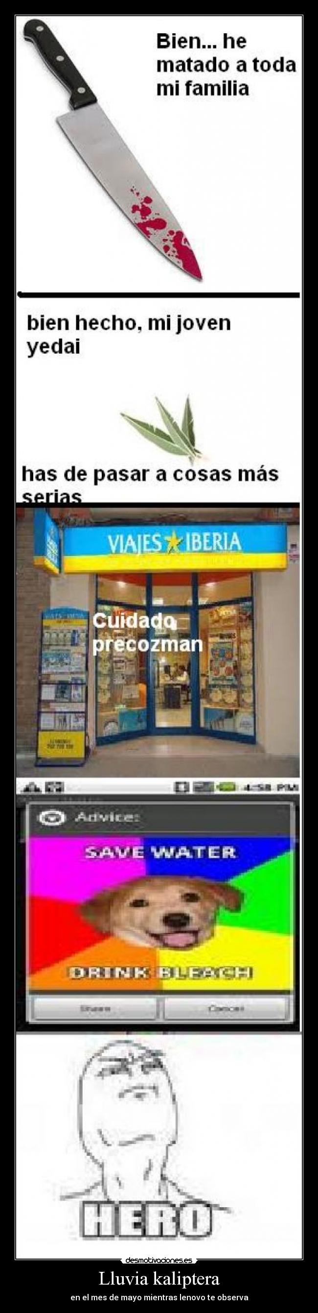 Lluvia kaliptera - en el mes de mayo mientras lenovo te observa