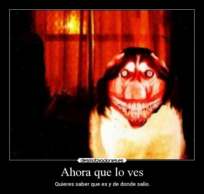 Ahora que lo ves - Quieres saber que es y de donde salio.