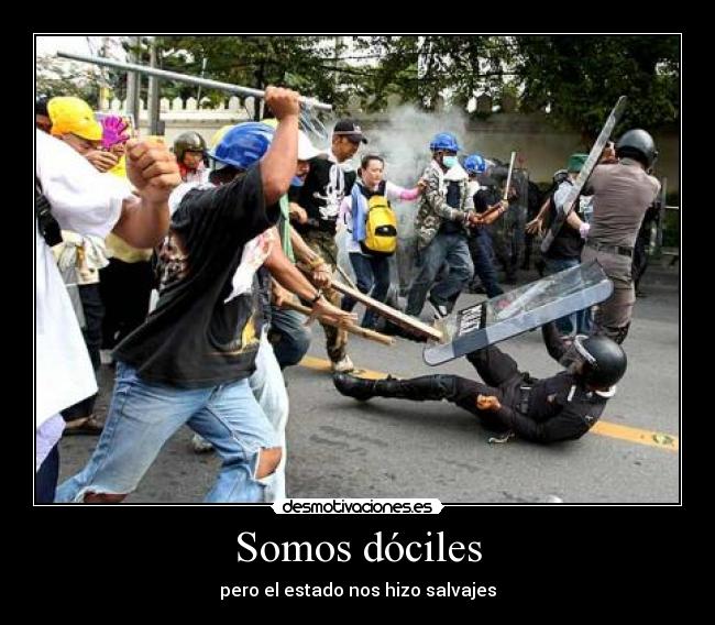 Somos dóciles - pero el estado nos hizo salvajes