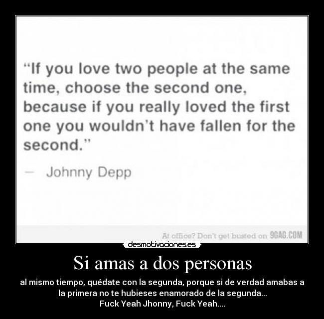 carteles amor dos personas jhonny deep desmotivaciones