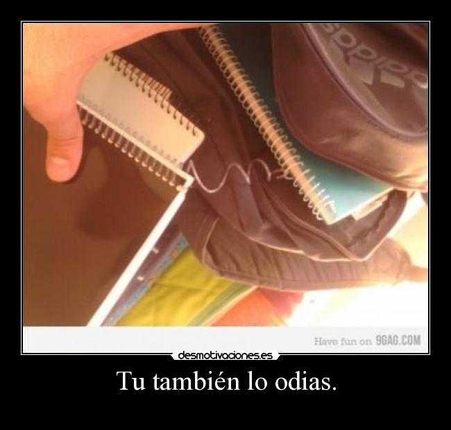 Tu también lo odias. - 