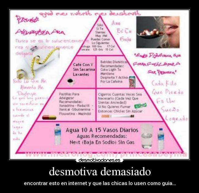 desmotiva demasiado - encontrar esto en internet y que las chicas lo usen como guia...