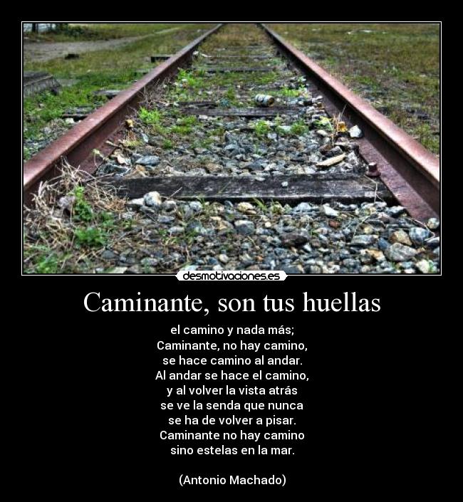Caminante, son tus huellas -