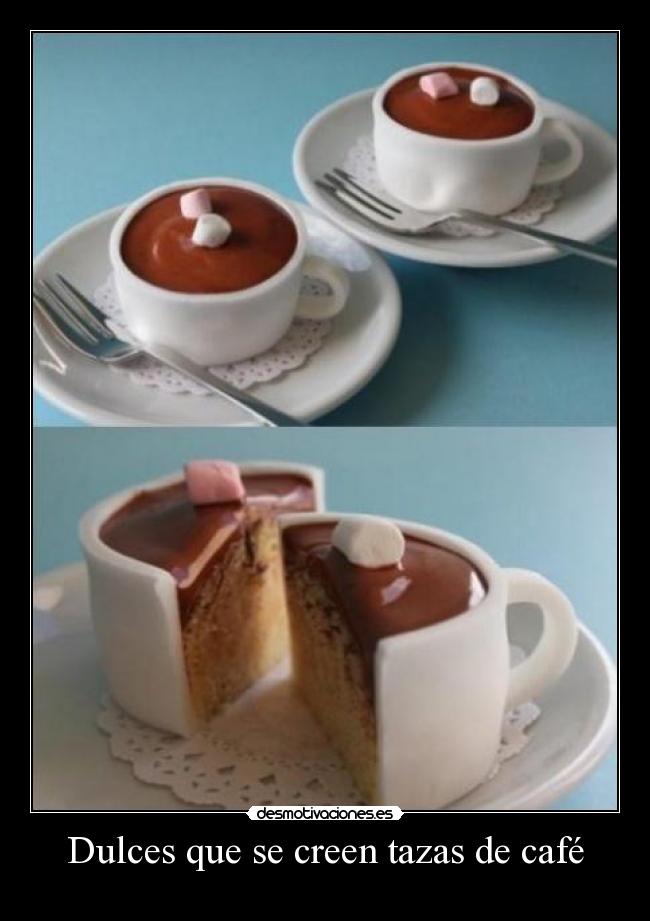 Dulces que se creen tazas de café -