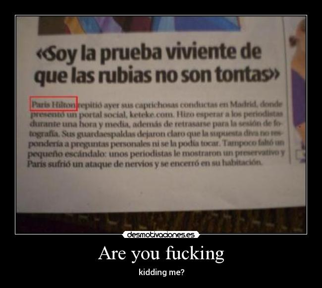 Are you fucking - 