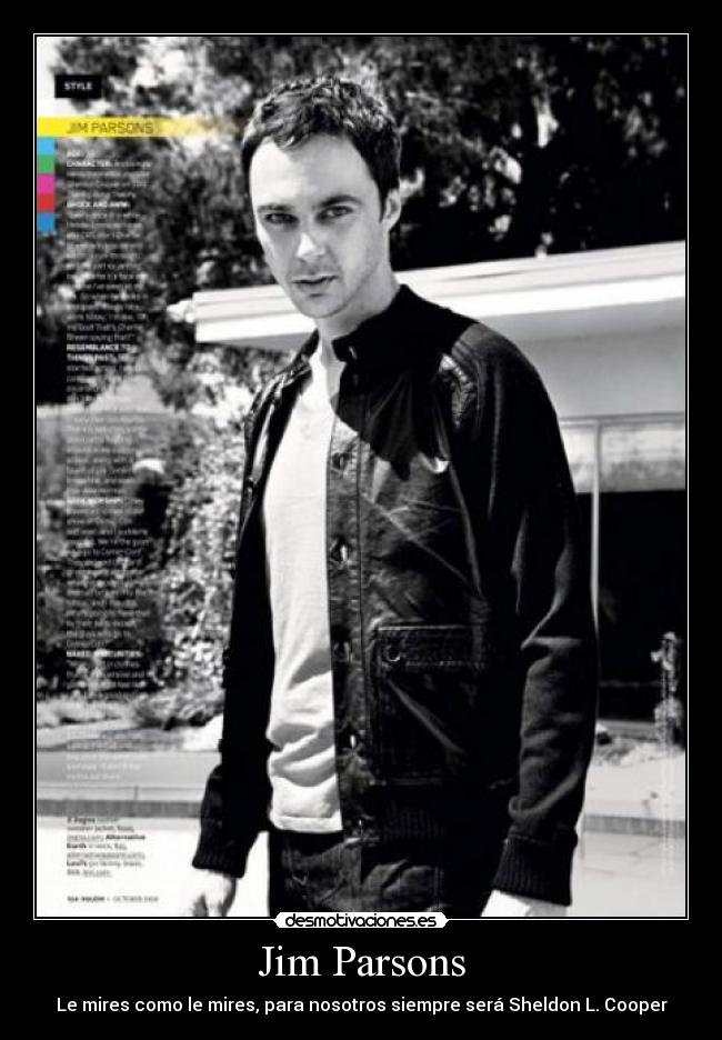 Jim Parsons - Le mires como le mires, para nosotros siempre será Sheldon L. Cooper