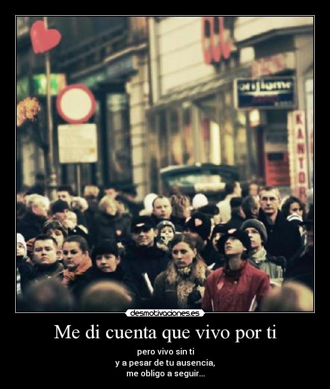 Me di cuenta que vivo por ti - 