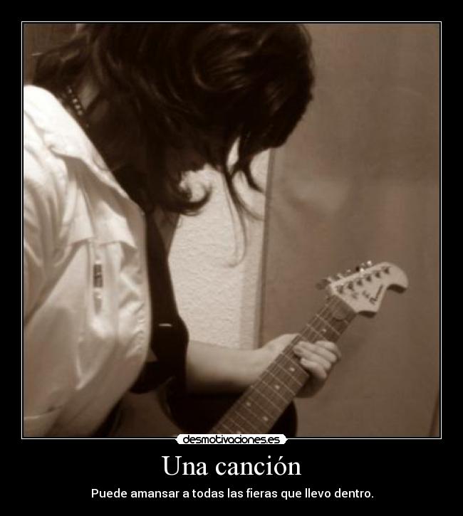 carteles cancion guitarra fieras musica desmotivaciones