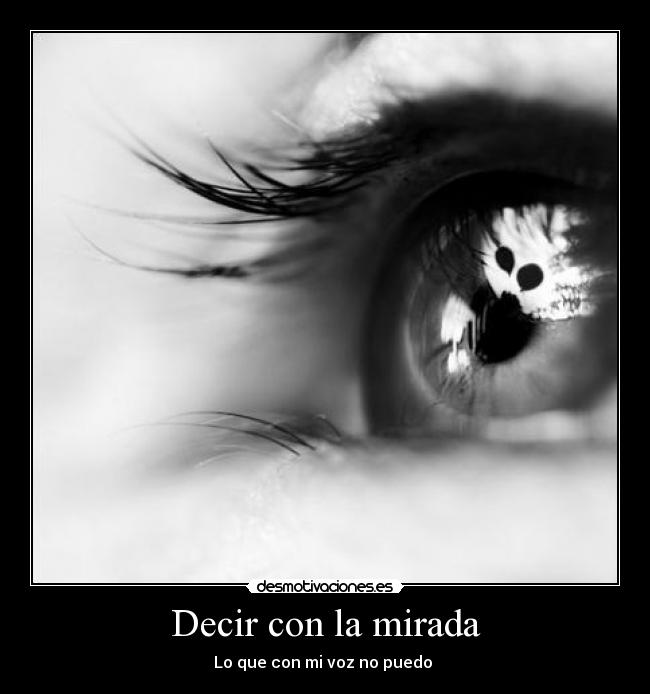 Decir con la mirada - Lo que con mi voz no puedo