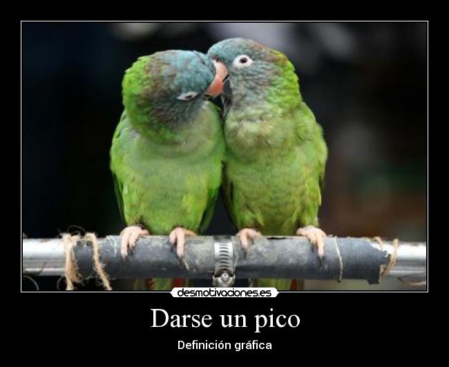 Darse un pico - Definición gráfica
