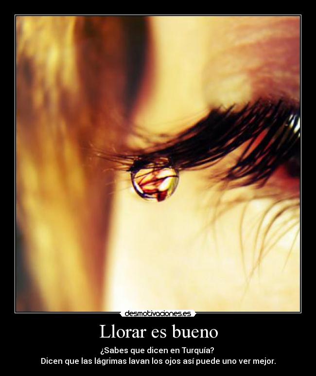 Llorar es bueno -