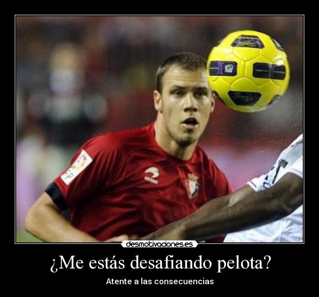 ¿Me estás desafiando pelota? -
