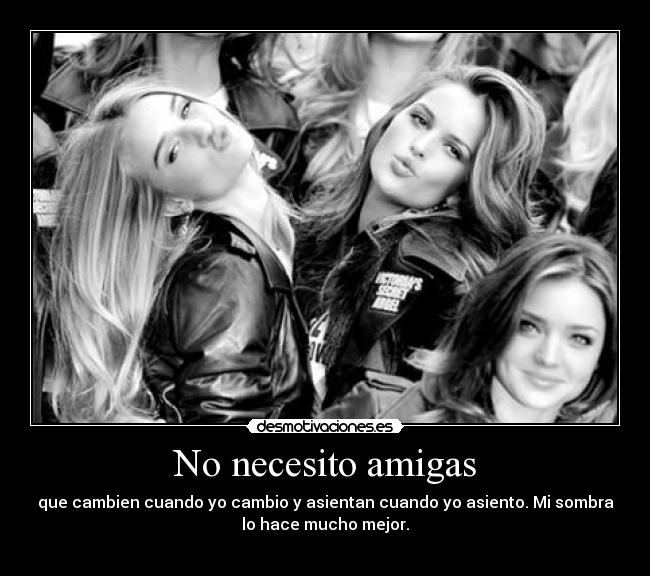 No necesito amigas -