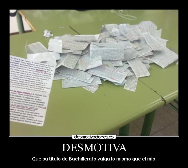 DESMOTIVA -