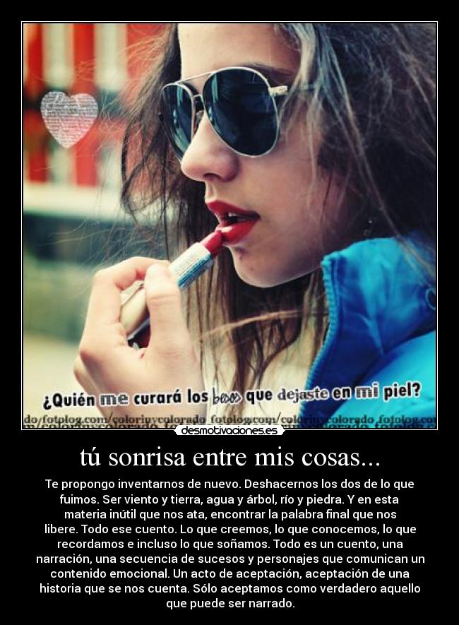tú sonrisa entre mis cosas... - 
