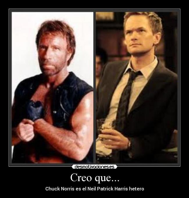 carteles neil patrick harris chuck norri heero desmotivaciones