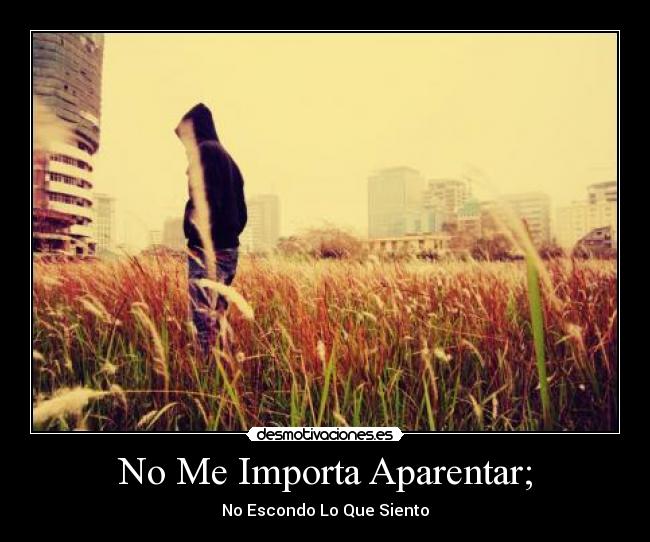 No Me Importa Aparentar; - 