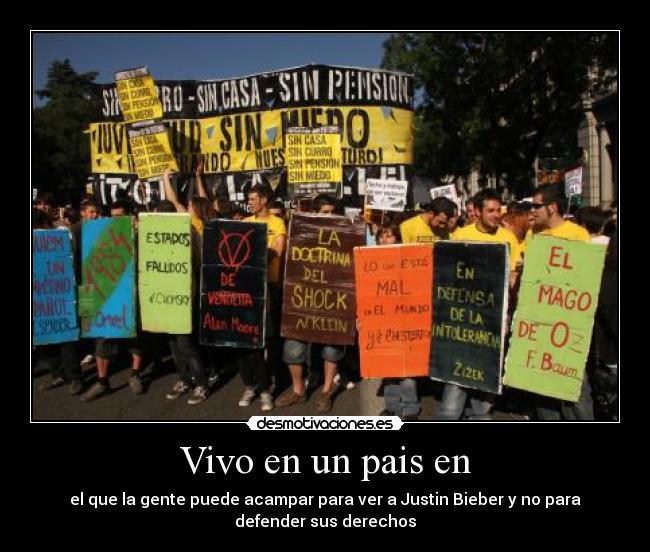 Vivo en un pais en -