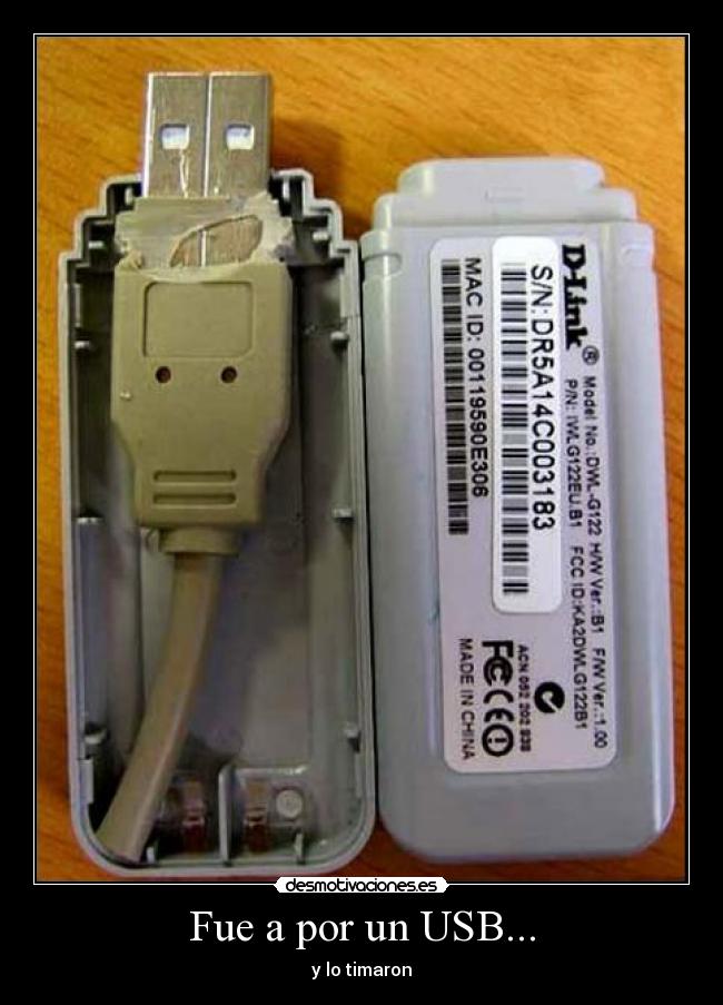 Fue a por un USB... -