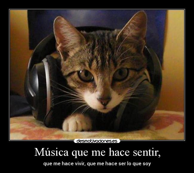 Música que me hace sentir, -