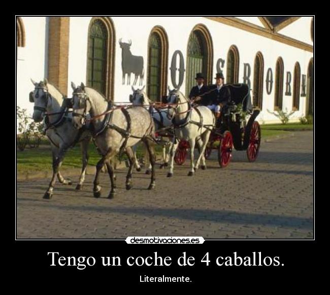 carteles coche caballos desmotivaciones