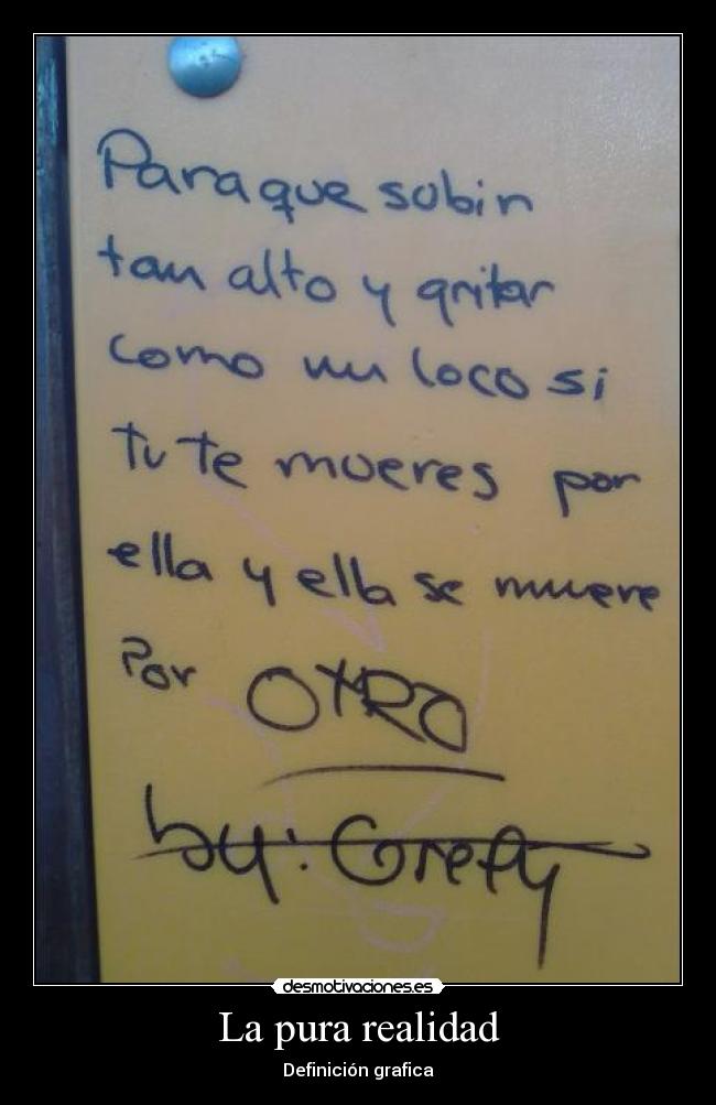 La pura realidad - Definición grafica