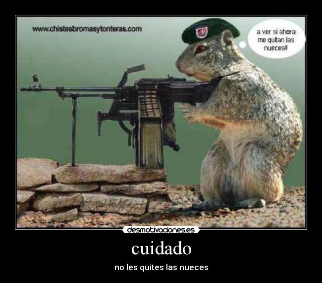 cuidado - no les quites las nueces