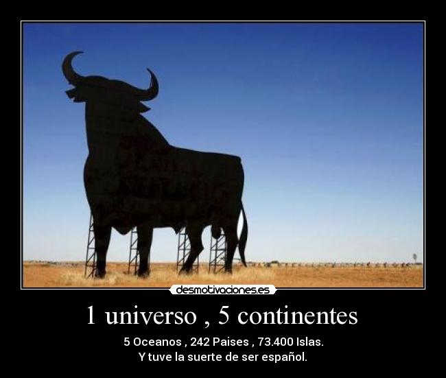 1 universo , 5 continentes -