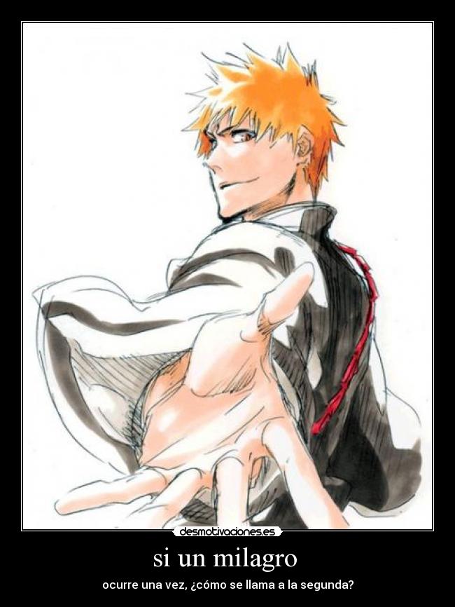 carteles milagro ichigo desmotivaciones