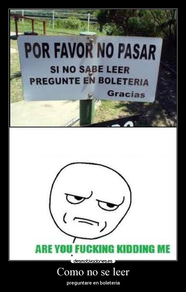 Como no se leer -