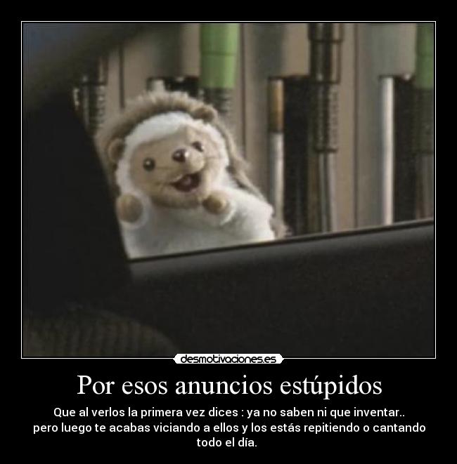 Por esos anuncios estúpidos -