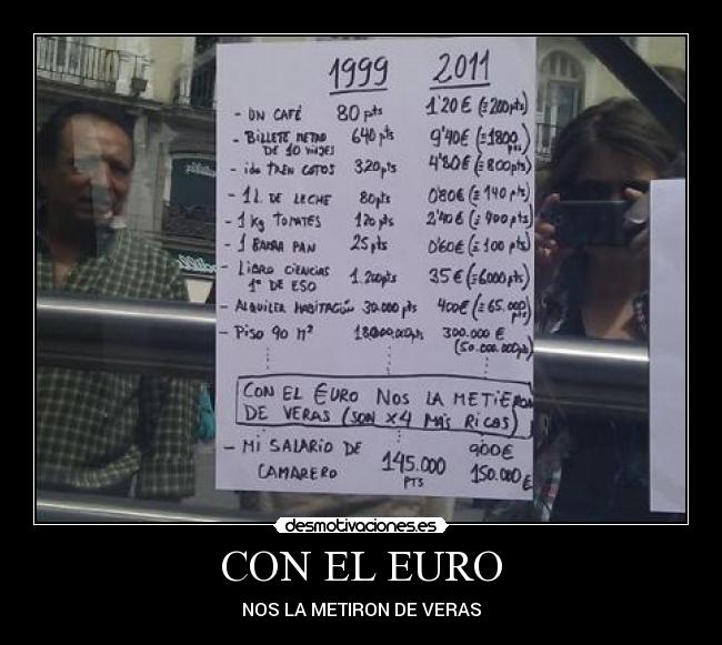 CON EL EURO - NOS LA METIRON DE VERAS
