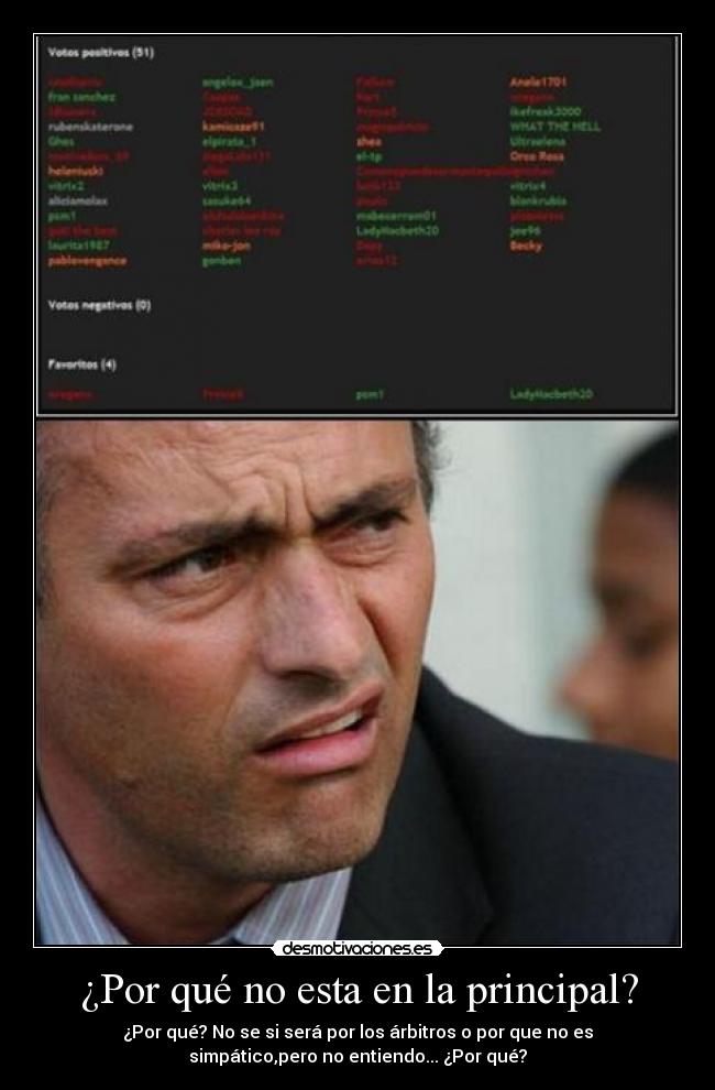¿Por qué no esta en la principal? -